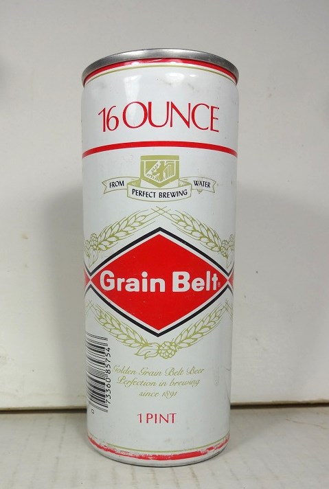 Grain Belt - red & white - aluminum - 16oz